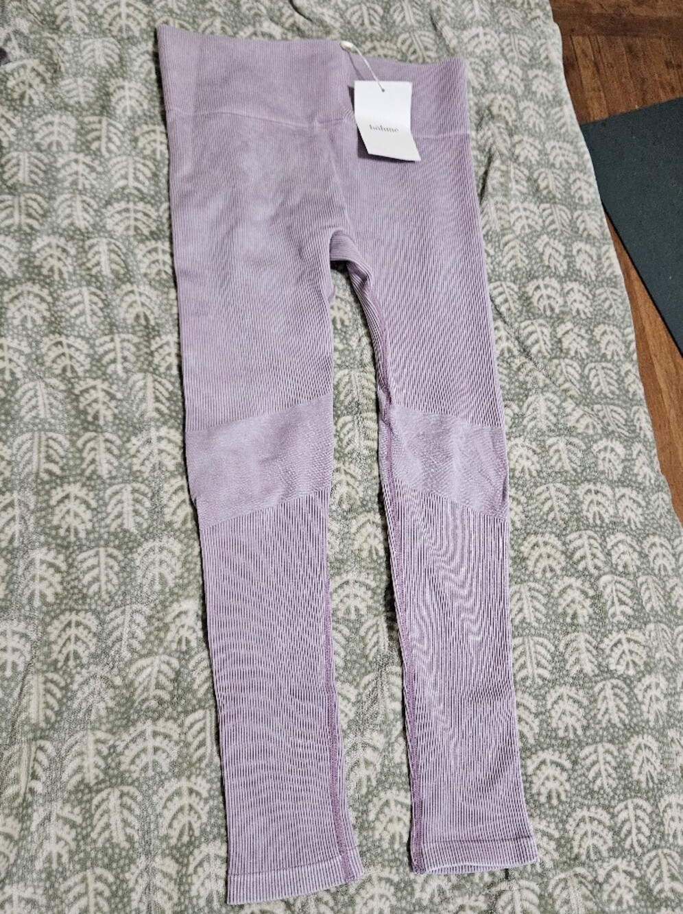 bohme Lilac Ribbed Seamless Leggings